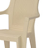 Nilkamal Mystique Plastic Arm Chair (Marble Cream)