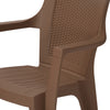 Nilkamal Mystique Plastic Arm Chair (Rattan Dark Beige)