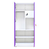 Nilkamal Mercury 2 Door Steel Wardrobe (Voilet / White)
