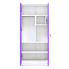 Nilkamal Mercury 2 Door Steel Wardrobe (Voilet / White)