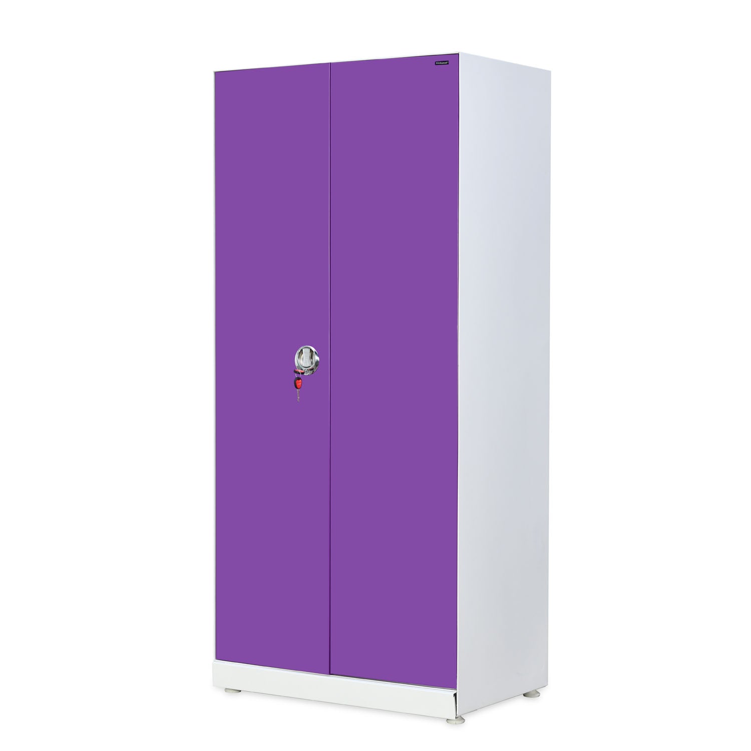 Nilkamal Mercury 2 Door Steel Wardrobe (Voilet / White)