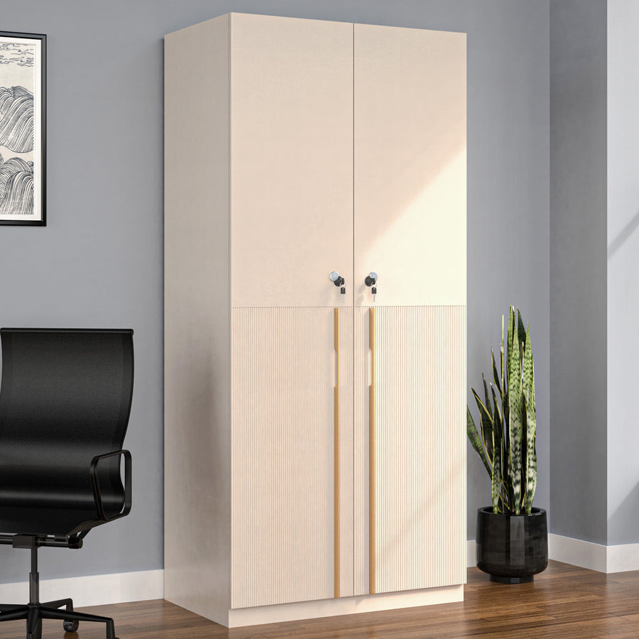 Nilkamal Mirage 2 Door Wardrobe (Ivory)