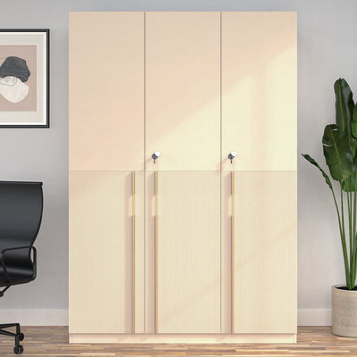 Nilkamal Mirage Engineered Wood 3 Door Wardrobe (Ivory)