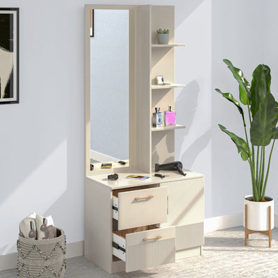 Nilkamal Mirage Engineered Wood Dresser Table (Ivory)