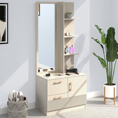 BLUEWUD Darci Engineered Wood Dressing Table Mirror with Shelves Bangle  Holder  Hooks Wenge  Amazonin Home  Kitchen
