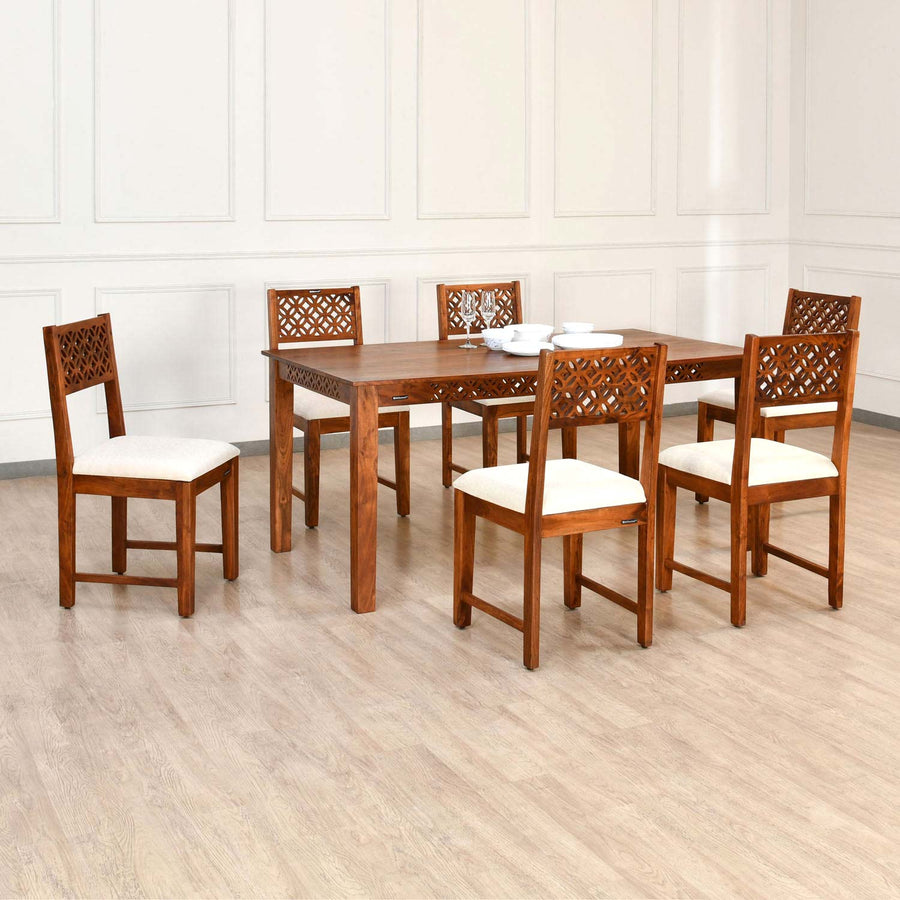 Nilkamal Nector 6 Seater Dining Set (Brown)