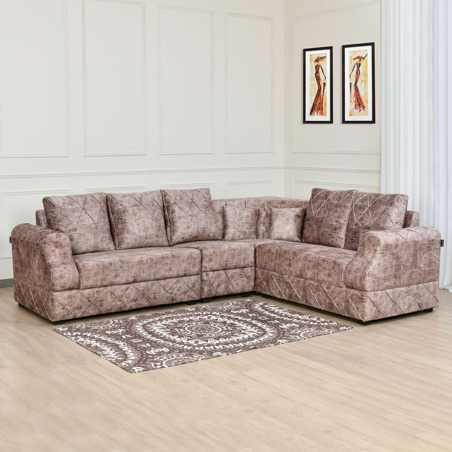 Nilkamal Neywar Corner Sofa (Golden)