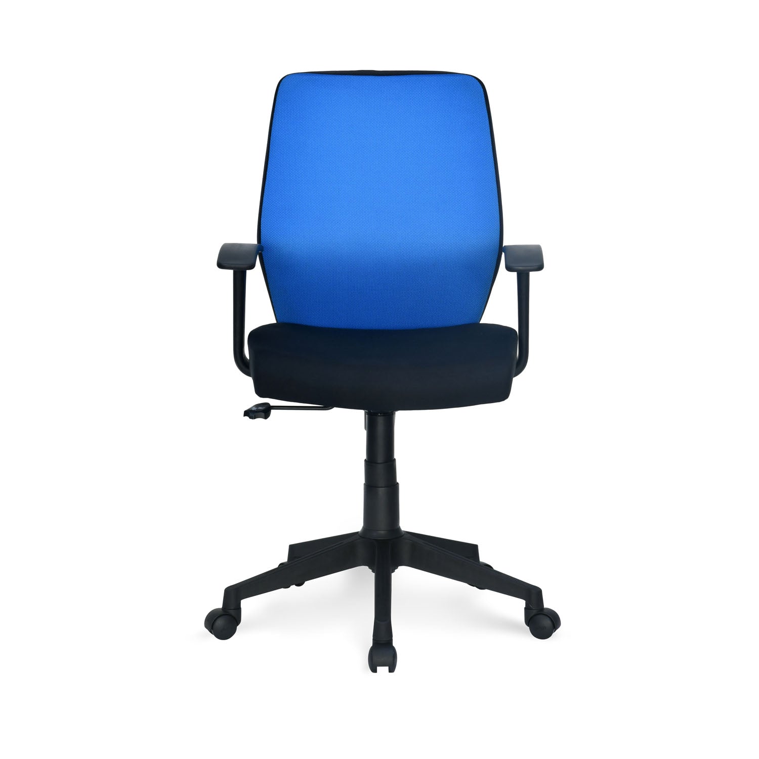 Nilkamal Nile Neo Low Back Upholstered Office Chair with Push Back Mechanism (Blue)
