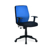 Nilkamal Nile Neo Low Back Upholstered Office Chair with Push Back Mechanism (Blue)