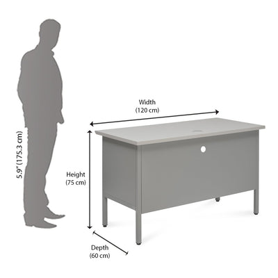 Nilkamal Noah Office Table (Grey)