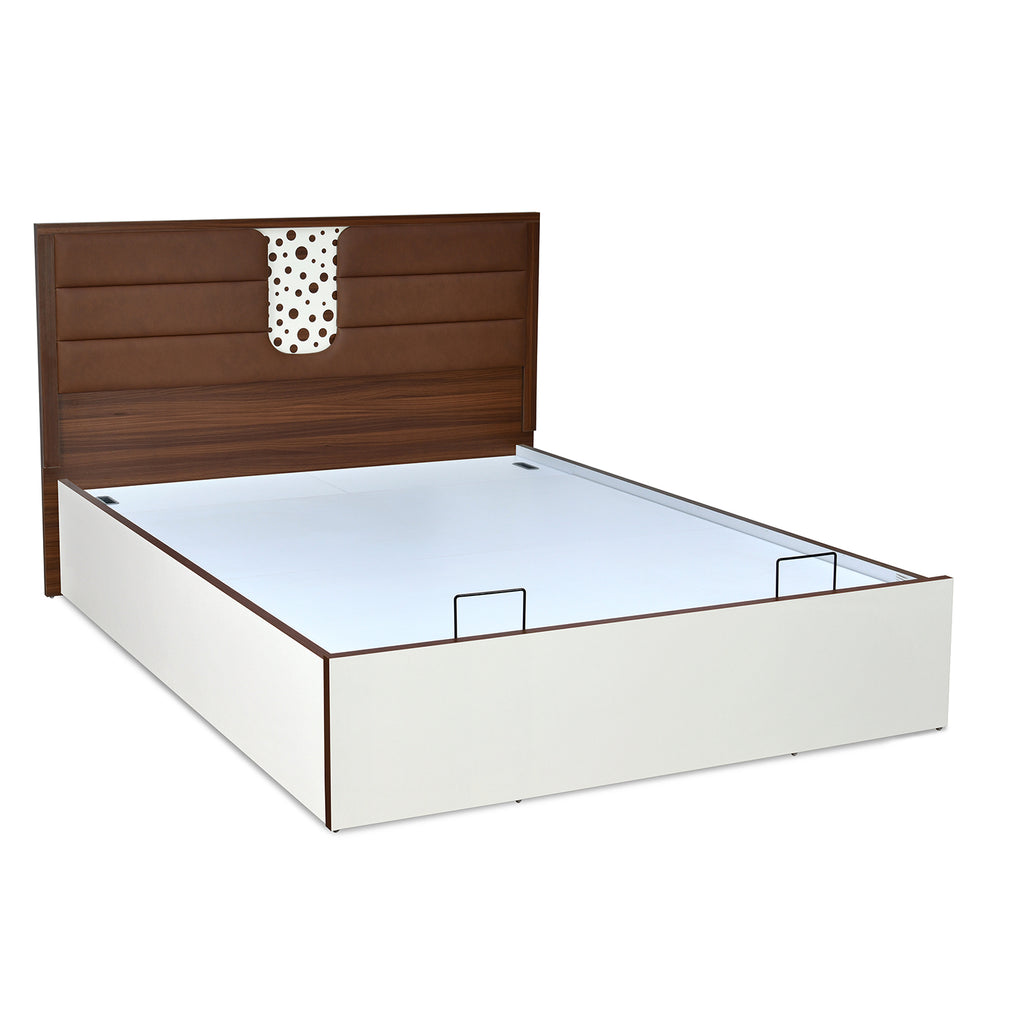Nilkamal Noir Prime Bed With Semi Hydraulic Storage (White)