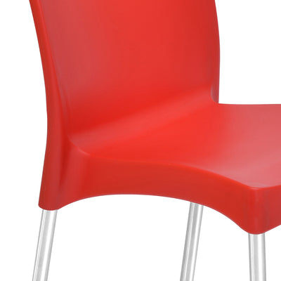 Nilkamal Novella 07 Plastic Armless Chair (Bright Red)
