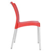 Nilkamal Novella 07 Plastic Armless Chair (Bright Red)
