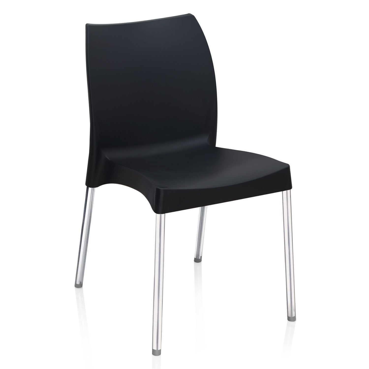 Nilkamal Novella 07 Plastic Armless Chair (Iron Black)