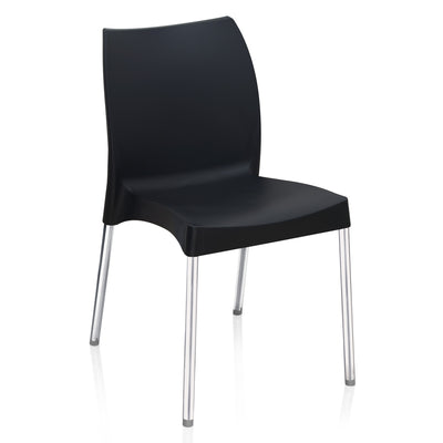 Nilkamal Novella 07 Plastic Armless Chair (Iron Black)