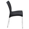 Nilkamal Novella 07 Plastic Armless Chair (Iron Black) - Side View