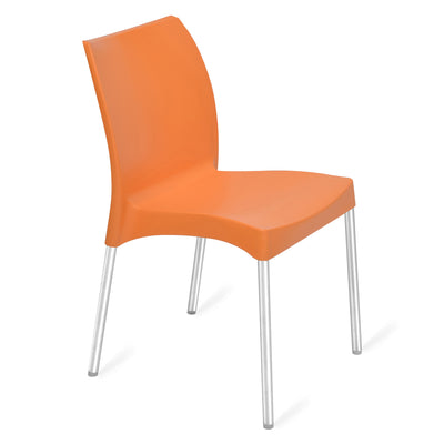 Nilkamal Novella 07 Plastic Armless Chair (Orange)