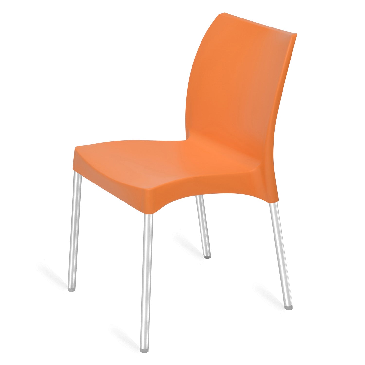 Nilkamal Novella 07 Plastic Armless Chair (Orange)
