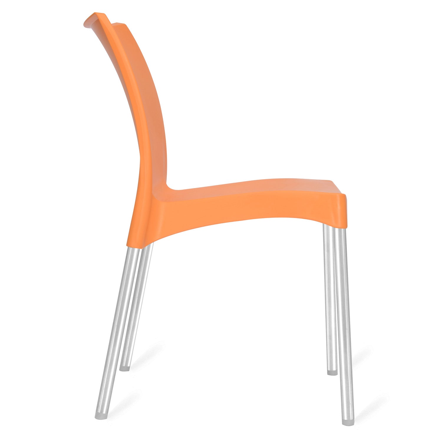 Nilkamal Novella 07 Plastic Armless Chair (Orange)