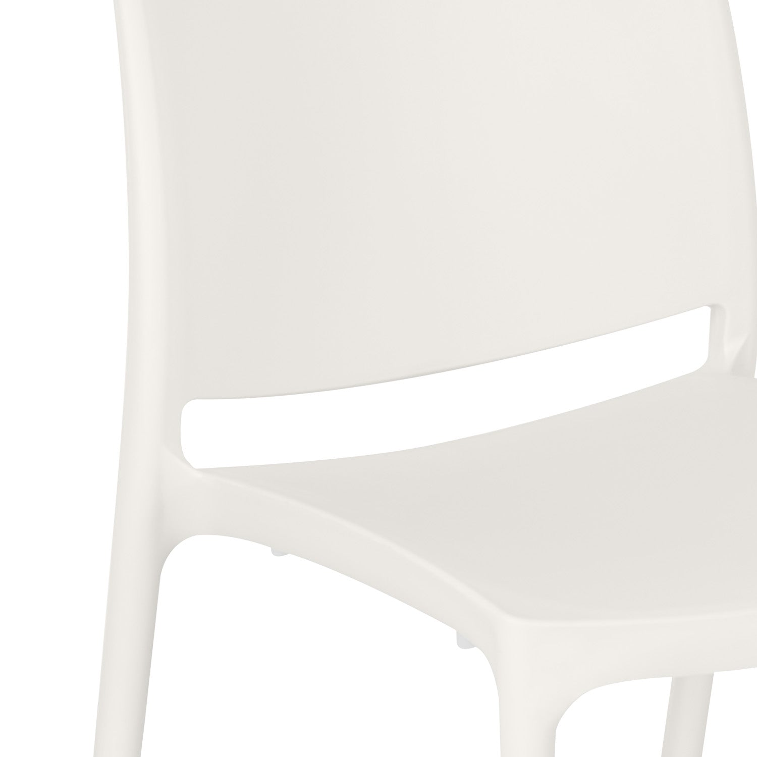 Nilkamal Novella 08 Plastic Armless Chair (Milky White)