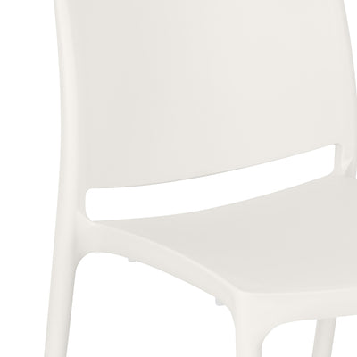 Nilkamal Novella 08 Plastic Armless Chair (Milky White)