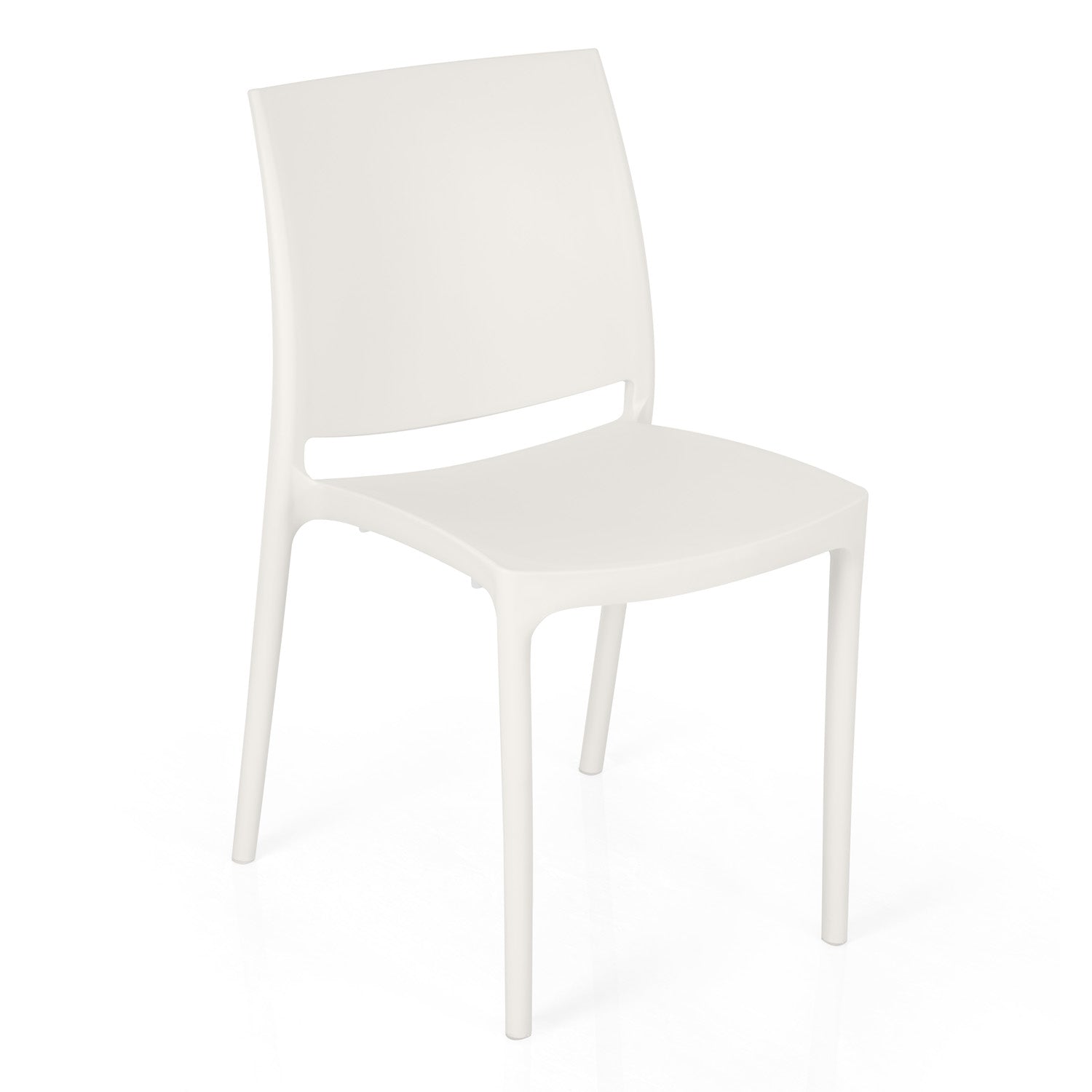 Nilkamal Novella 08 Plastic Armless Chair (Milky White)