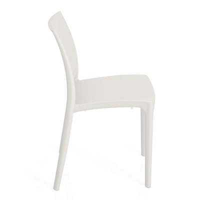 Nilkamal Novella 08 Plastic Armless Chair (Milky White)