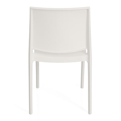 Nilkamal Novella 08 Plastic Armless Chair (Milky White)