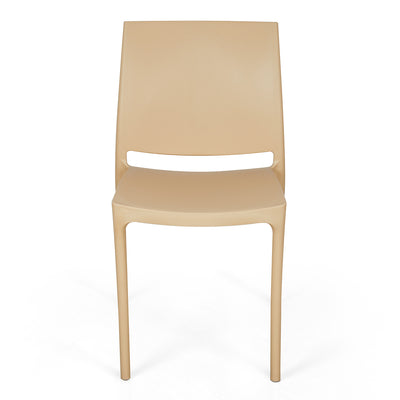 Nilkamal Novella 08 Plastic Armless Chair (Biscuit)