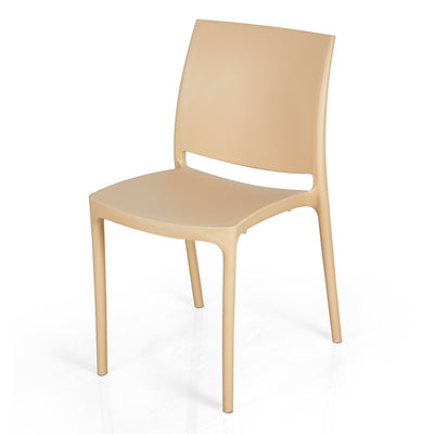Nilkamal Novella 08 Plastic Armless Chair (Biscuit)