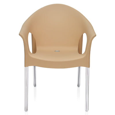 Nilkamal Novella 09 Plastic Arm Chair (Biscuit)
