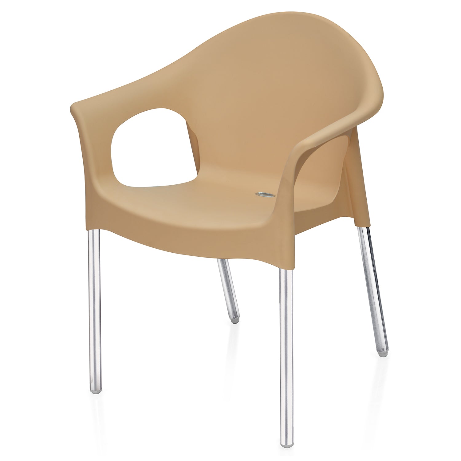 Nilkamal Novella 09 Plastic Arm Chair (Biscuit)