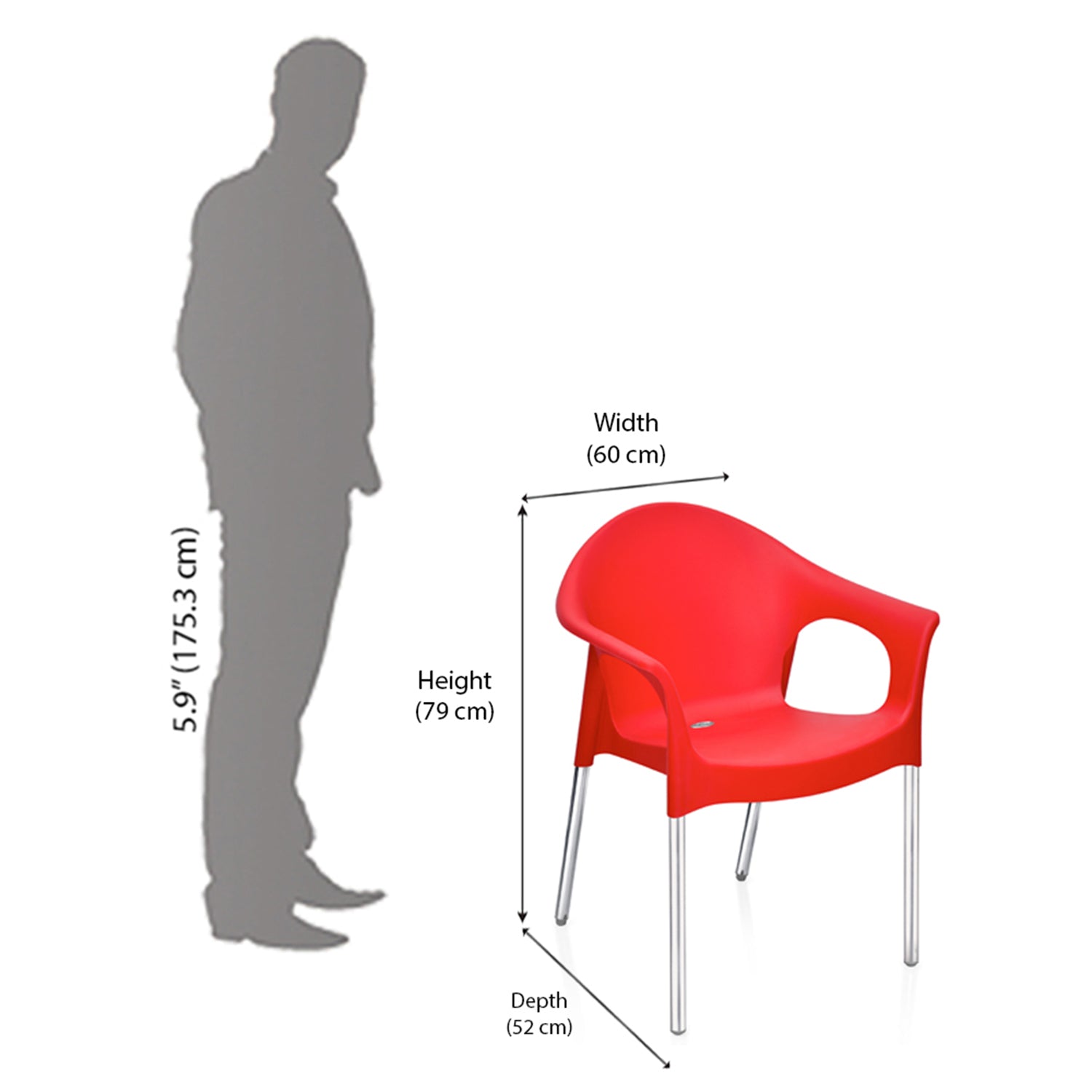 Nilkamal Novella 09 Plastic Arm Chair