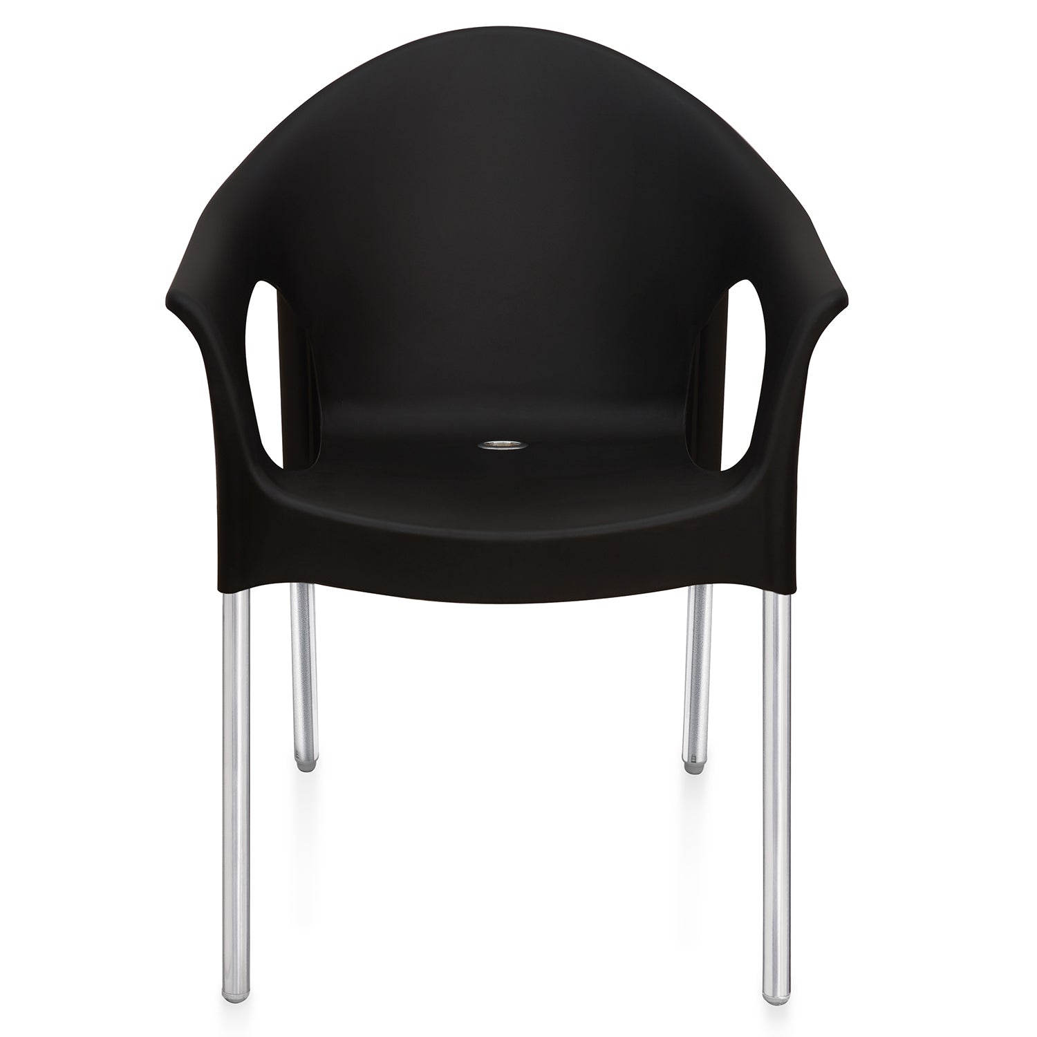 Nilkamal Novella 09 Plastic Arm Chair (Iron Black)