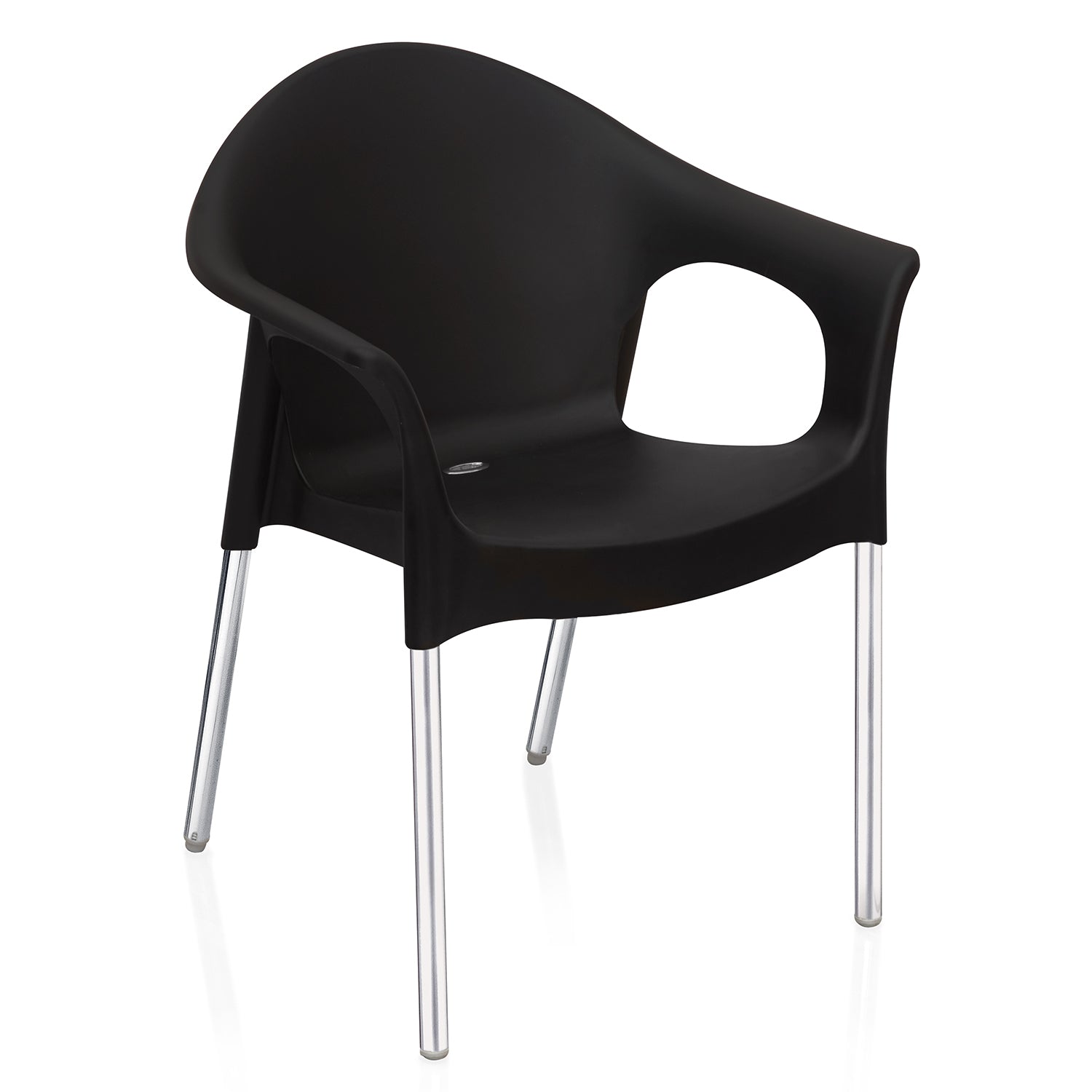 Nilkamal Novella 09 Plastic Arm Chair (Iron Black)