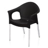 Nilkamal Novella 09 Plastic Arm Chair (Iron Black)