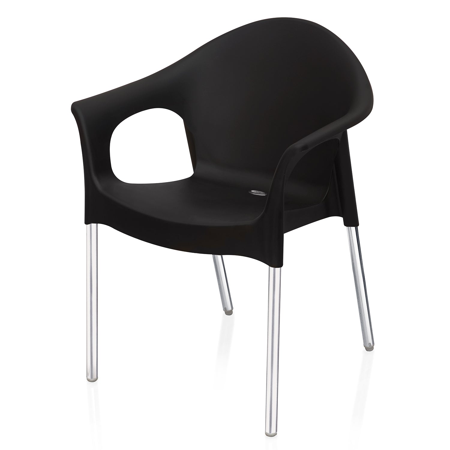 Nilkamal Novella 09 Plastic Arm Chair (Iron Black)