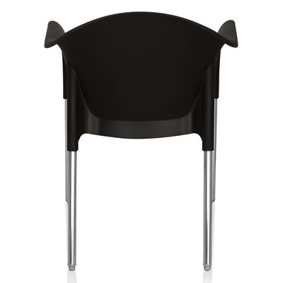 Nilkamal Novella 09 Plastic Arm Chair (Iron Black)