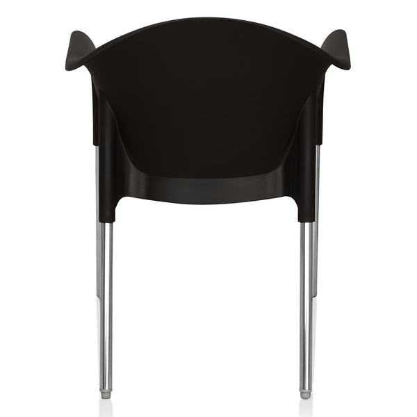 Nilkamal Novella 09 Plastic Arm Chair Iron Black Nilkamal