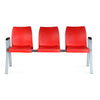 Nilkamal NS07 3 Seats with Arm Powdercoated (Grey / Bright Red)