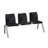 Nilkamal NS07 3 Seats without Arm Powder Coated (Grey / Black)