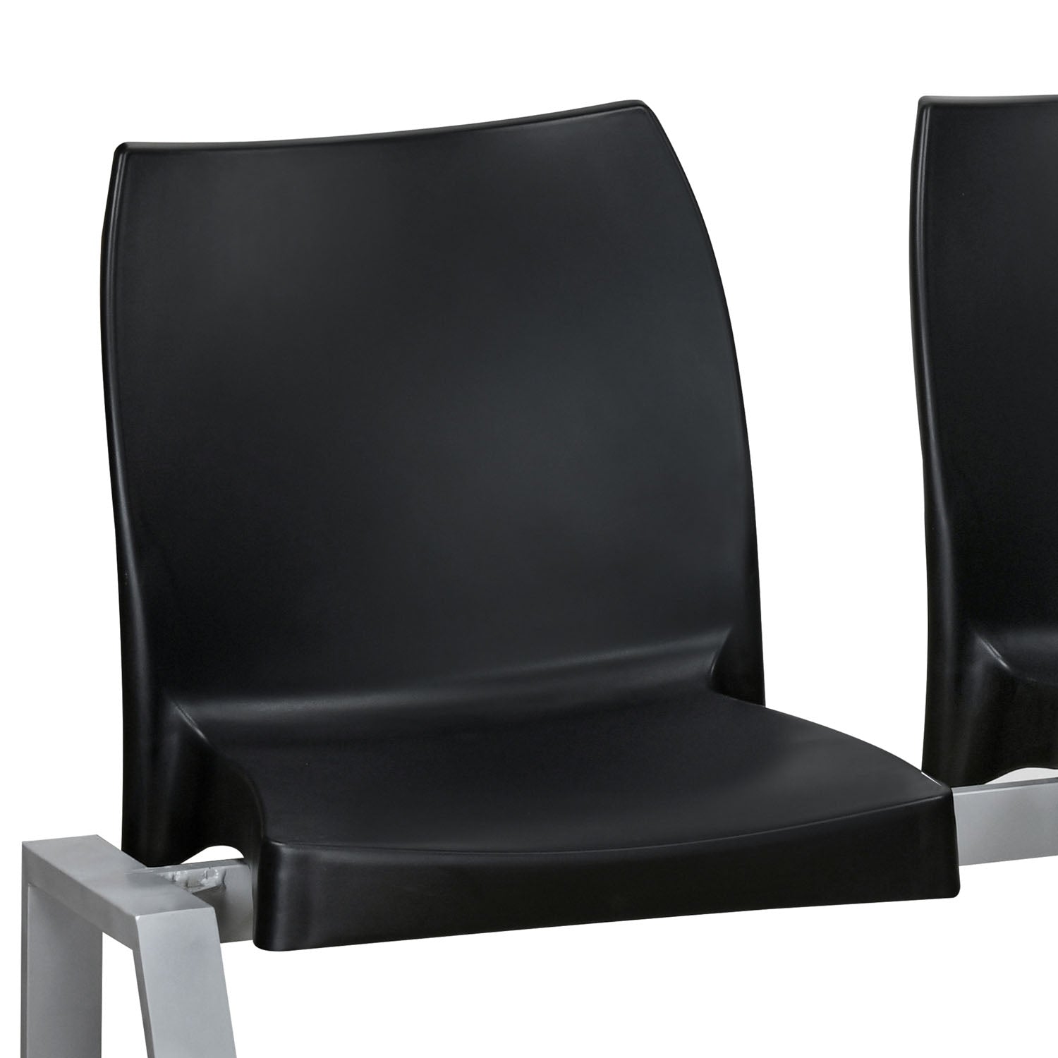 Nilkamal NS07 3 Seats without Arm Powder Coated (Grey / Black)