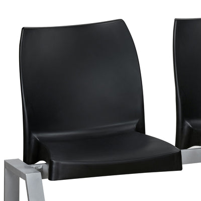 Nilkamal NS07 3 Seats without Arm Powder Coated (Grey / Black)