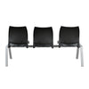 Nilkamal NS07 3 Seats without Arm Powder Coated (Grey / Black)