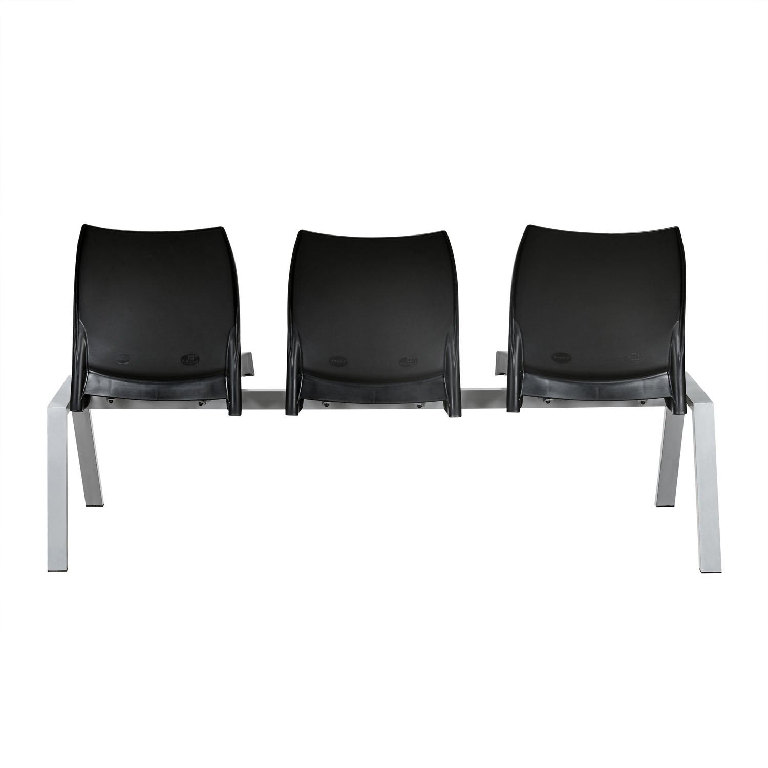 Nilkamal NS07 3 Seats without Arm Powder Coated (Grey / Black)
