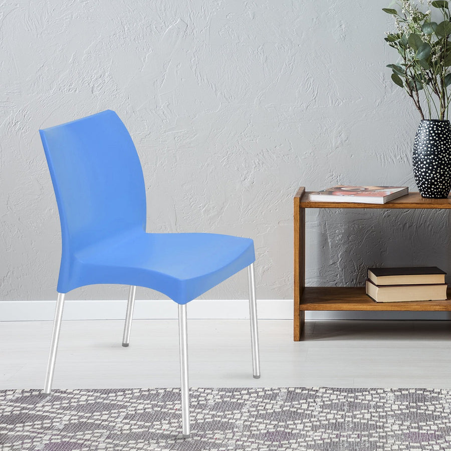 Nilkamal Novella 07 Plastic Armless Chair (Blue)