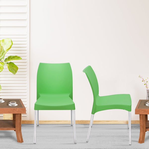 Nilkamal Novella 07 Plastic Armless Chair Green Nilkamal
