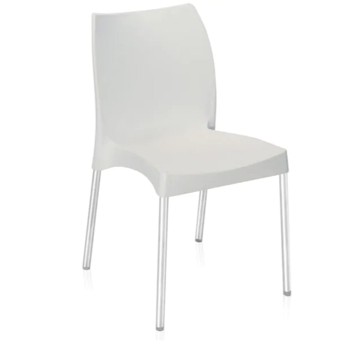 Nilkamal Novella 07 Plastic Armless Chair (Milky White)
