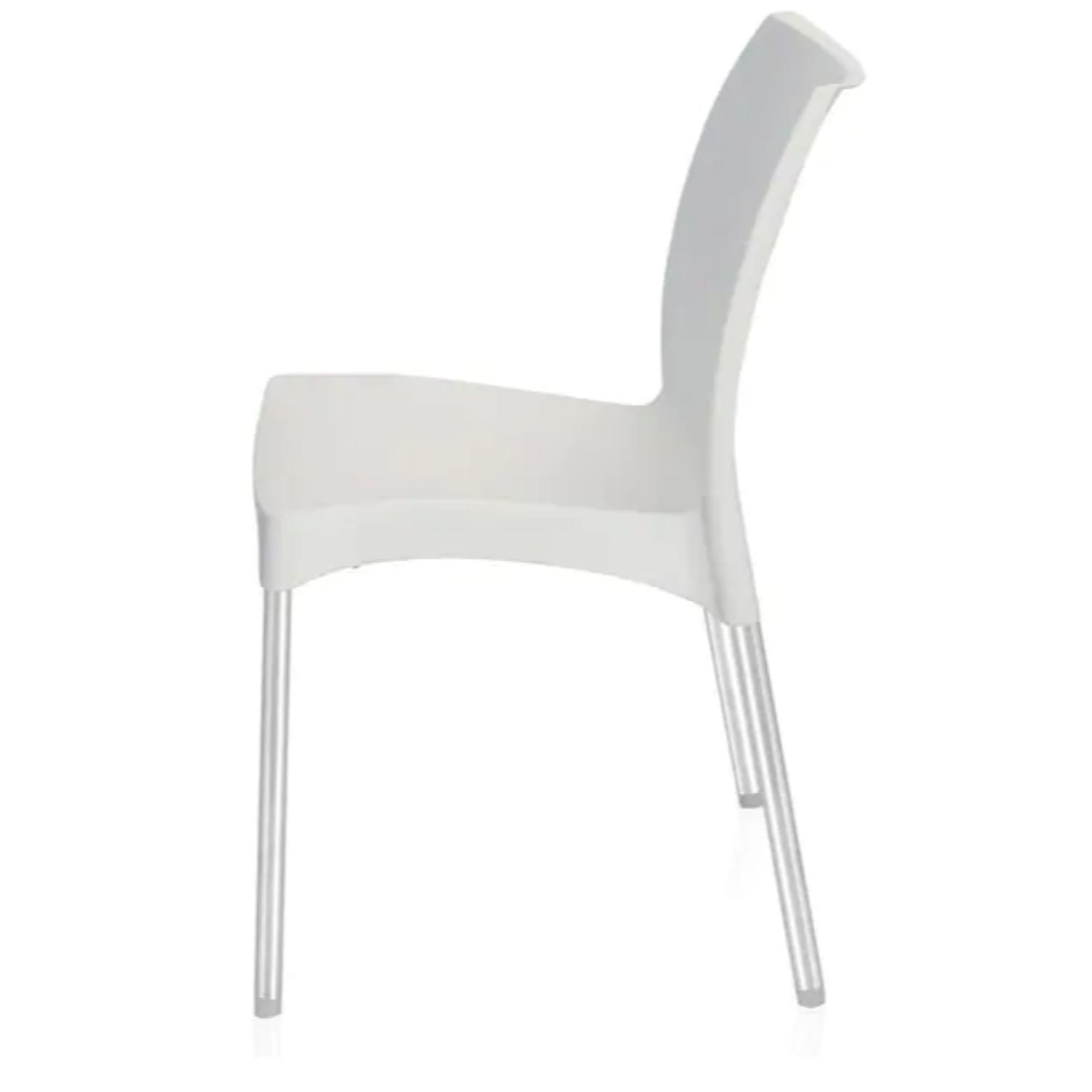 Nilkamal Novella 07 Plastic Armless Chair (Milky White)