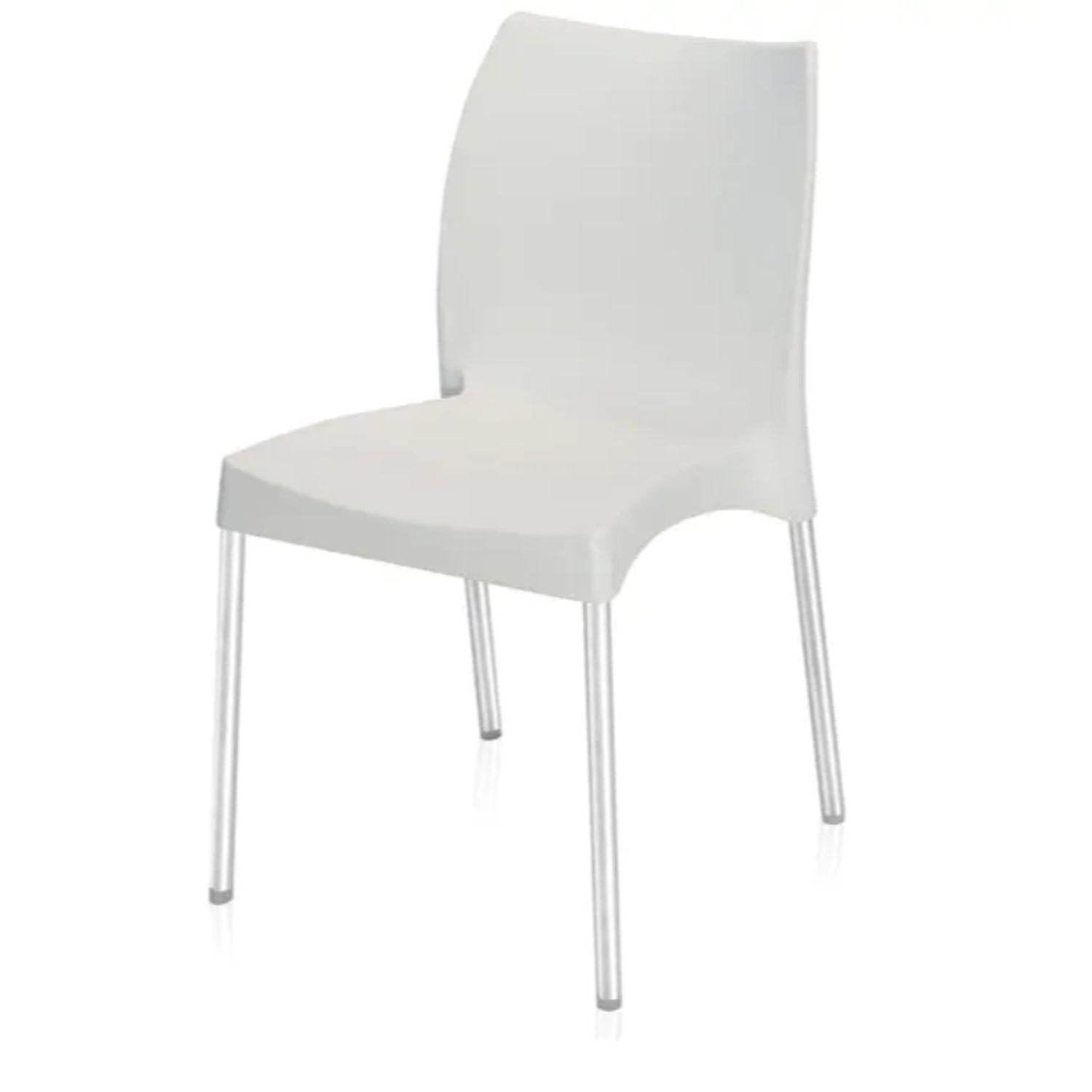 Nilkamal Novella 07 Plastic Armless Chair (Milky White)